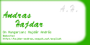 andras hajdar business card