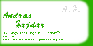 andras hajdar business card